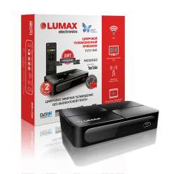 Ресивер эфирный LUMAX DVT2-2118, HDMI, RCA, USB, без диспл.