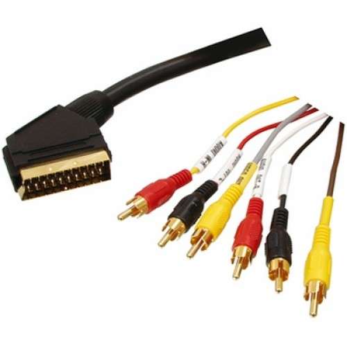 SCART - 6 x RCA  (OD9.0мм)   =1.5м /5-022R/