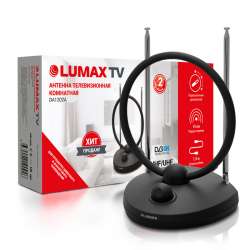 Антенна LUMAX комнатная DA1202A  DVB-T2, / Ку=12 дБ, пассивная      - 12