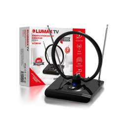 Антенна LUMAX комнатная DA1503A DVB-T2+МВ, / Ку=22 дБ, активная, 5V