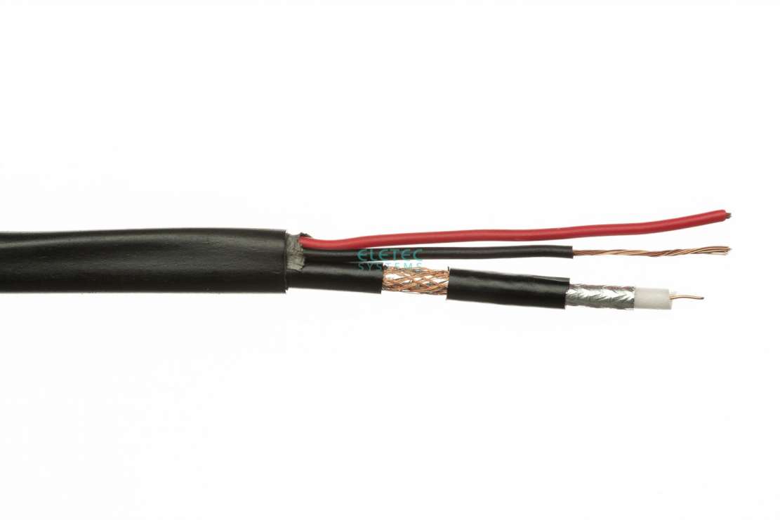 Кабель комбинированный 3C-2V  0,5+2x0.5 мм2 75 Ом, Outdoor