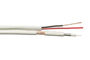 Кабель комбинированный 3C-2V  0,65+2x0.5 мм2 75 Ом, внутр. белый